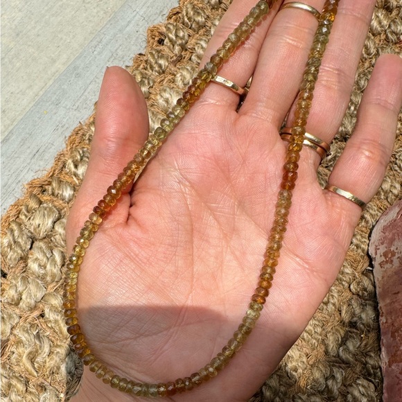 Handmade gradient gemstone green grossular garnet necklace - Picture 14 of 16